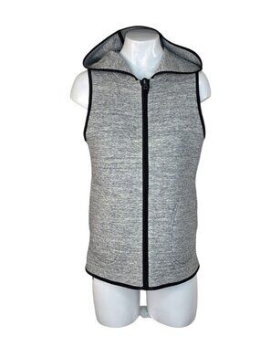 Lululemon In Sculpt Reversible Vest, Heathered Space Dyed Grey/Black, Zip Up, 4